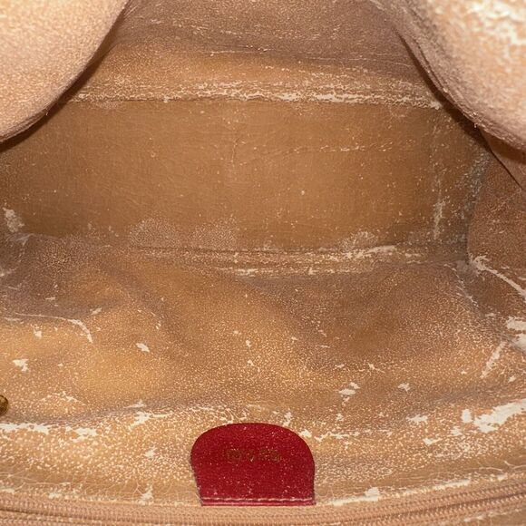 Authentic Vintage GUCCI Bamboo Red Calf Leather 2-Way Shoulder Hand Bag - Picture 13 of 13